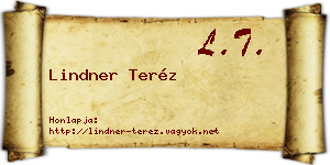 Lindner Teréz névjegykártya